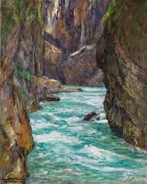 Digital Print - Die Partnachklamm bei Partenkirchen by Albert Wenk