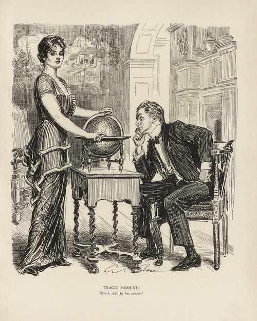 Digital Print - Tragic moments - Which shall be her sphere by Charles Dana Gibson