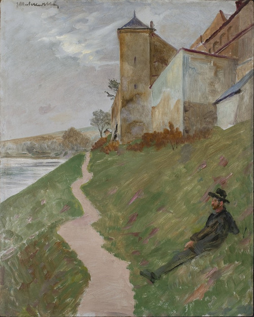 Digital Print - At the hill of the Norbertines monastery by Jacek Malczewski