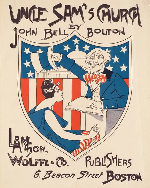 Digital Print - Uncle Sam's church by John Bell Bouton by Ethel Reed