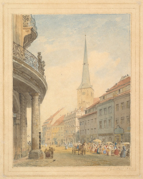 Digital Print - View of Berlin with the Ephraim Palais at Left by Eduard Gaertner