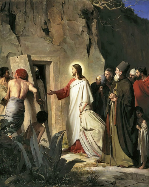 Digital Print - The Raising of Lazarus by Carl Bloch