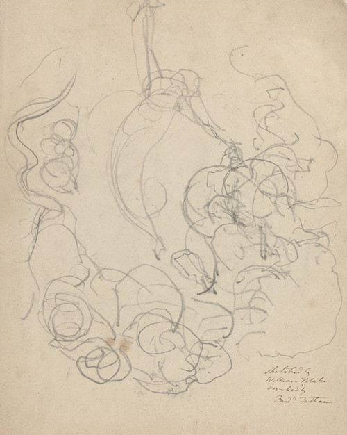Digital Print - A Figure Ascending in a Glory of Clouds by William Blake