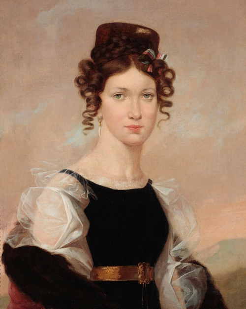 Digital Print - Portrait of Antonina Gepner ne Czyszkowska (18131870), painters wife by Rafa Hadziewicz