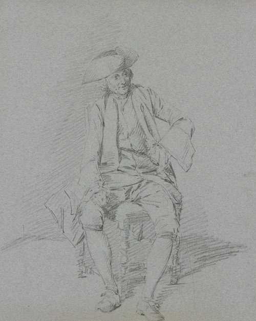 Digital Print - Sitting cavalier by Cornelis Troost