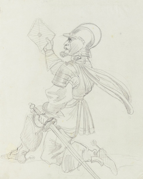 Digital Print - Kniender Ritter, einen Brief berreichend by Ludwig Michael Schwanthaler