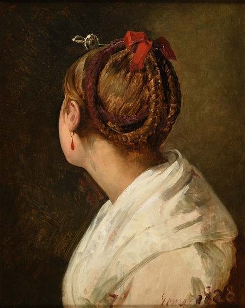 Digital Print - Tte de jeune romaine by Jacques-Raymond Brascassat