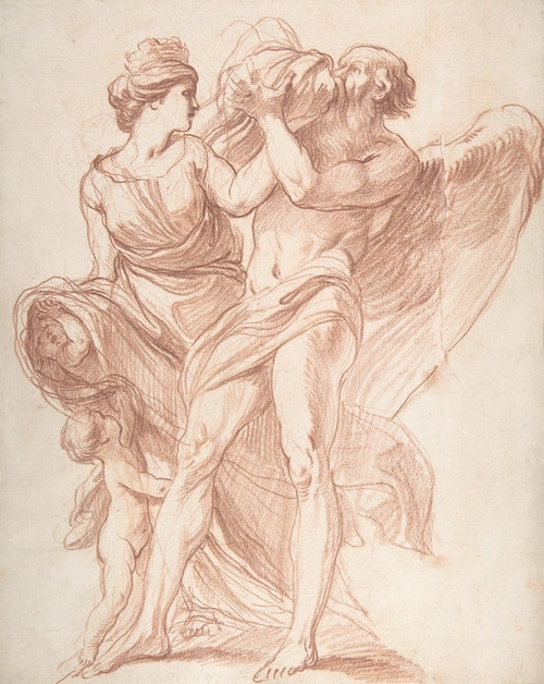 Digital Print - Rhea Outwitting Saturn by Edm Bouchardon
