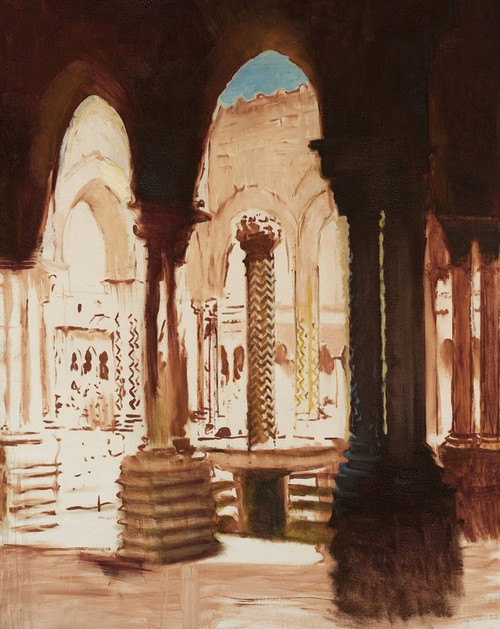 Digital Print - Monastery courtyard in Monreale-Palermo by Kazimierz Stabrowski