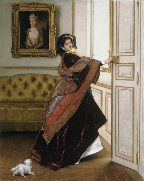 Digital Print - Will you go out with me, Fido by Alfred Stevens