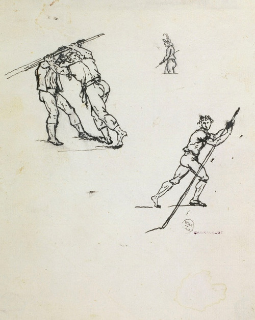 Digital Print - 3 croquis de rameurs by Guillaume Boichot