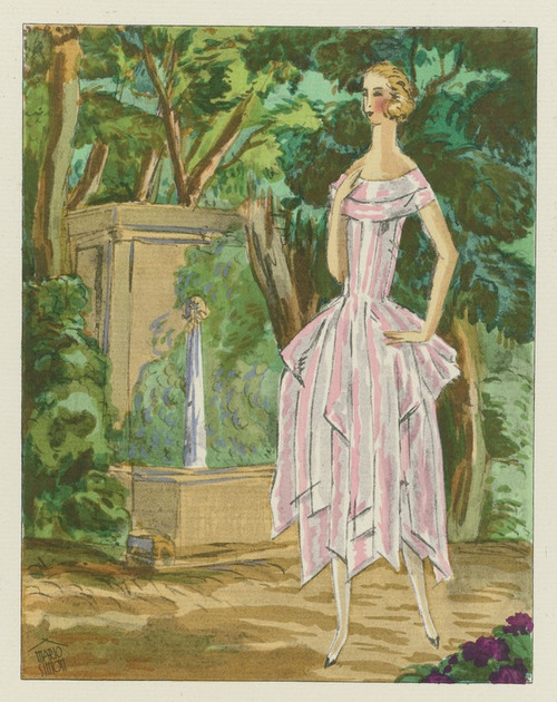 Digital Print - La partie de cache-cache ; Robe en ruban by Mario Simon
