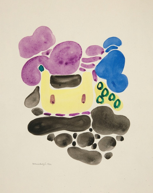 Digital Print - Abstraction Based on Flower Forms,V by David Kakabadz