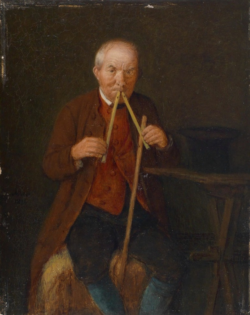Digital Print - Der Fltenspieler by Michael Neder