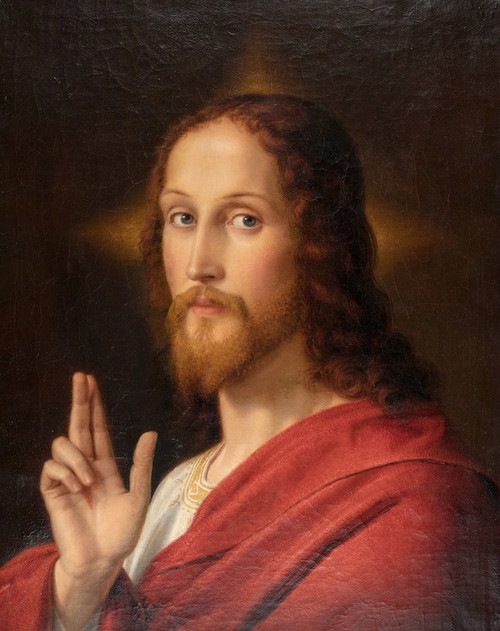 Digital Print - Christ blessing (self-portrait) by Ernst Deger