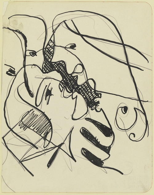 Digital Print - Four heads by Ernst Ludwig Kirchner