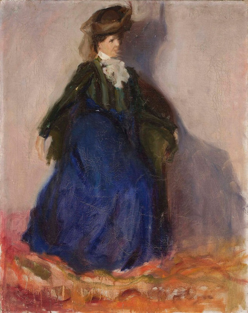 Digital Print - Study of a sitting woman by Romuald Kamil Witkowski