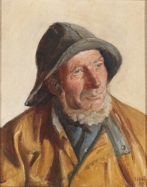 Digital Print - Portrt af en fisker by Michael Ancher