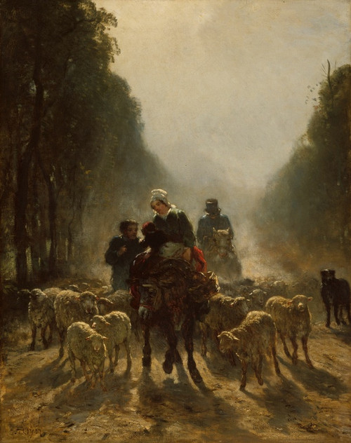 Digital Print - The Road to Market by Constant Troyon