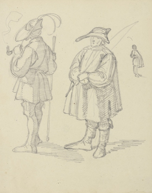 Digital Print - A hunter and a carter by Ferdinand Fellner