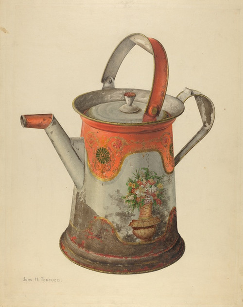 Digital Print - Toleware Water Can by John H. Tercuzzi Digital Print - Toleware Water Can by John H. Tercuzzi
