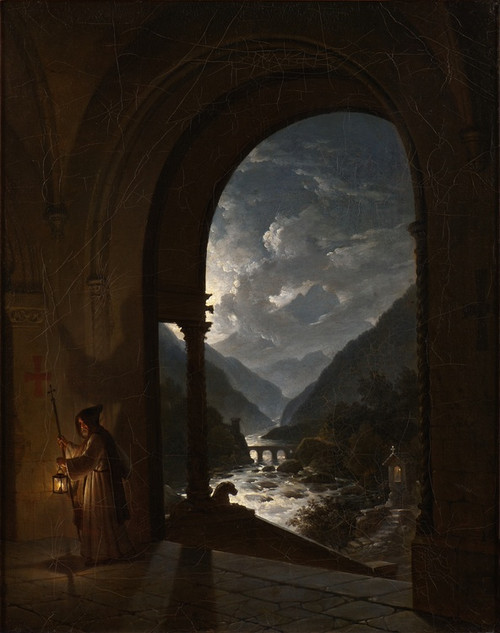 Digital Print - Moonlit Rapids by Carl Gustaf Plagemann