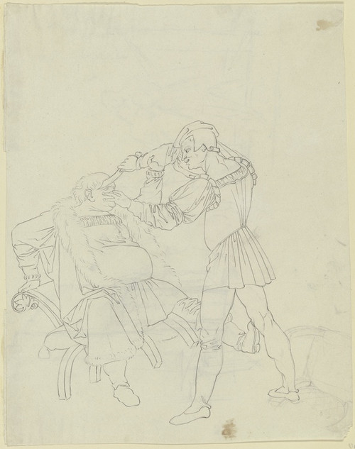 Digital Print - Auerbachs Keller zu Leipzig; Zwei Zecher by Peter von Cornelius
