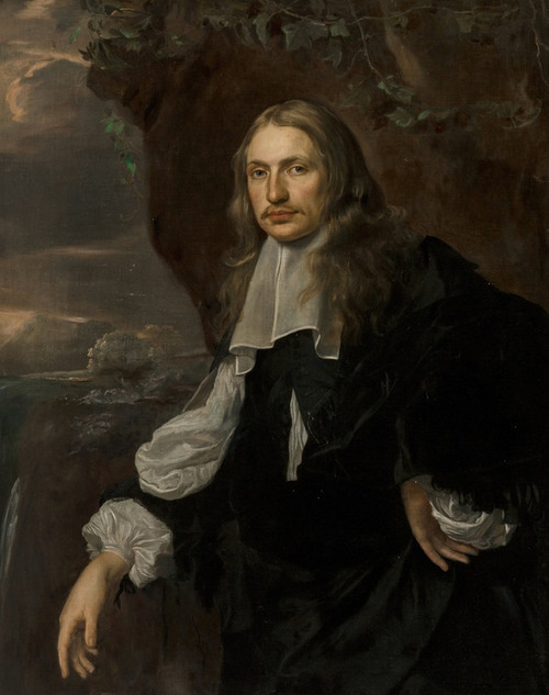 Digital Print - Portrait of a gentleman standing before a cliff, three-quarter length by Jan Mytens