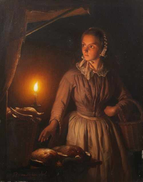 Digital Print - The night stall by Petrus van Schendel