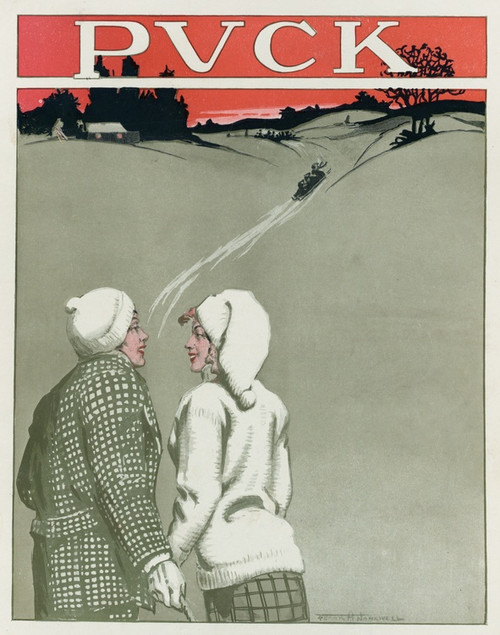 Digital Print - The best part of coasting - the walk back by Frank Arthur Nankivell