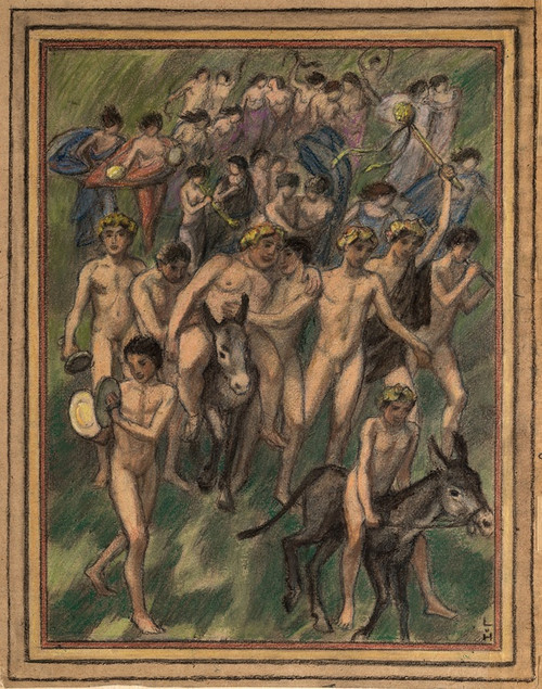 Digital Print - Bacchantenzug by Ludwig von Hofmann
