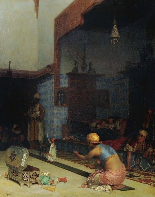 Digital Print - Marionettes In The Harem by Theodoros Ralli