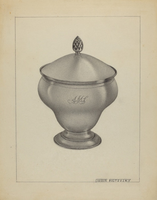 Digital Print - Silver Sugar Bowl by Aaron Fastovsky