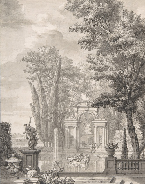 Digital Print - Landscape with Architecture by Isaac de Moucheron