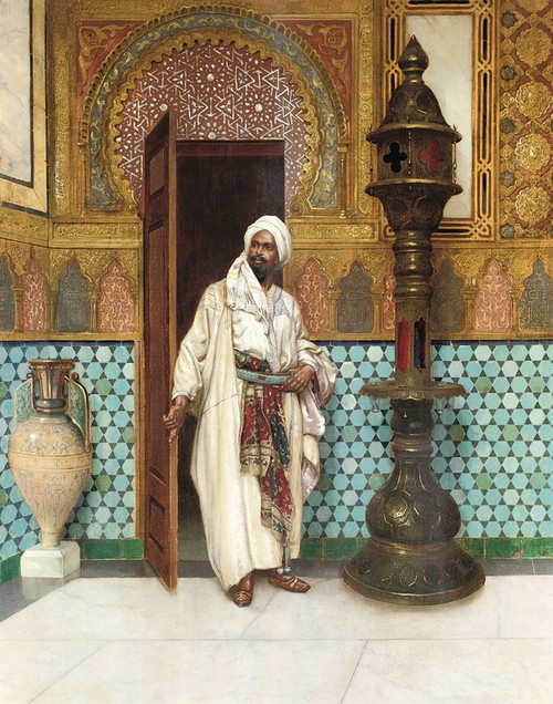 Digital Print - An elegant chieftain in his palace by Rudolf Ernst