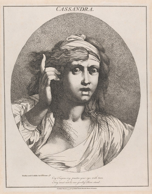 Digital Print - Cassandra, from Troilus and Cressida, Act II, Scene 4 by John Hamilton Mortimer