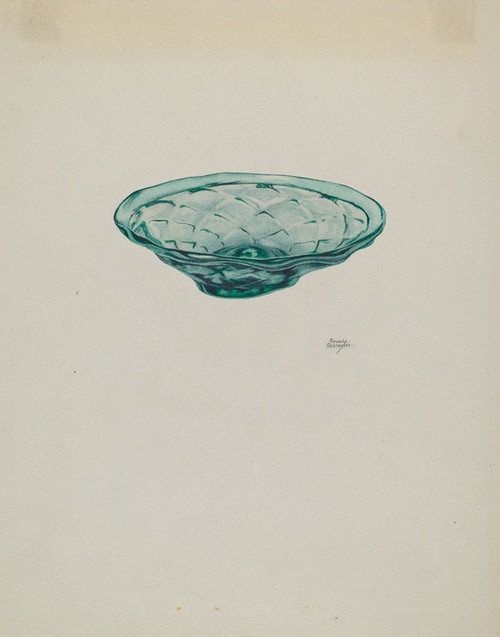 Digital Print - Low Glass Dish by Beverly Chichester