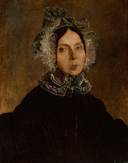 Digital Print - Portrait of a woman in a lacy cap by Feliks Pczarski