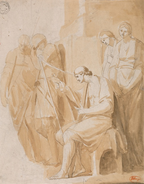Digital Print - David Playing the Harp by George Romney