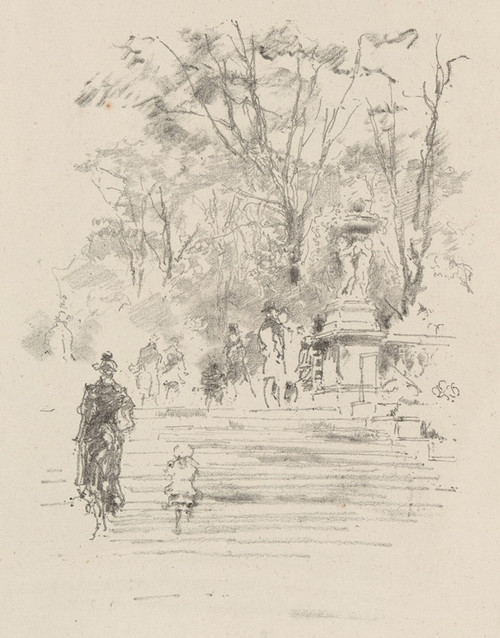Digital Print - The Steps, Luxemburg Gardens, Paris by James Abbott McNeill Whistler