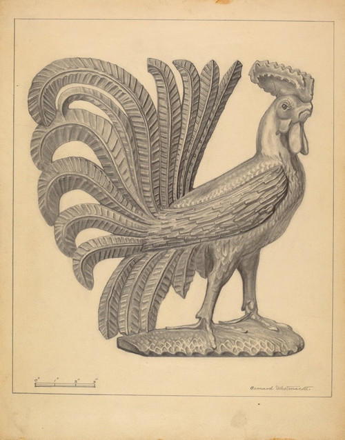 Digital Print - Figurine - Cock by Bernard Westmacott