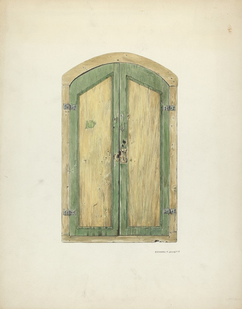 Digital Print - Painted Wooden Shutter by Edward Jewett