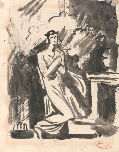 Digital Print - Iphigenia Kneeling over an Altar by George Romney