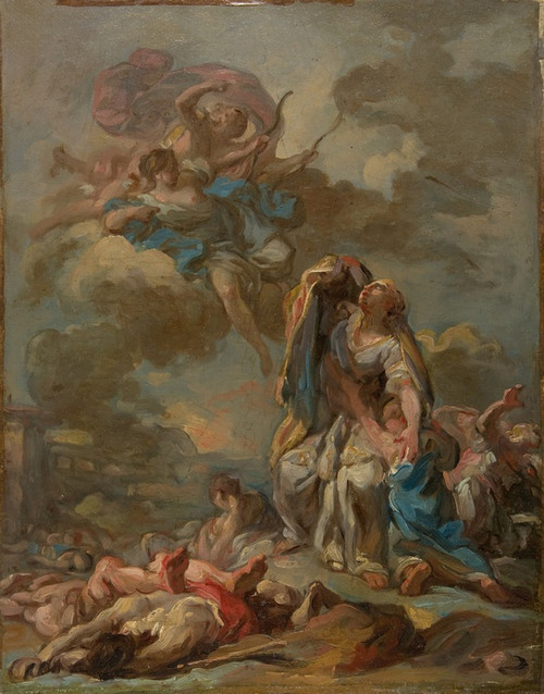 Digital Print - The Punishment of the Arrogant Niobe by Diana and Apollo by Pierre Charles Jombert
