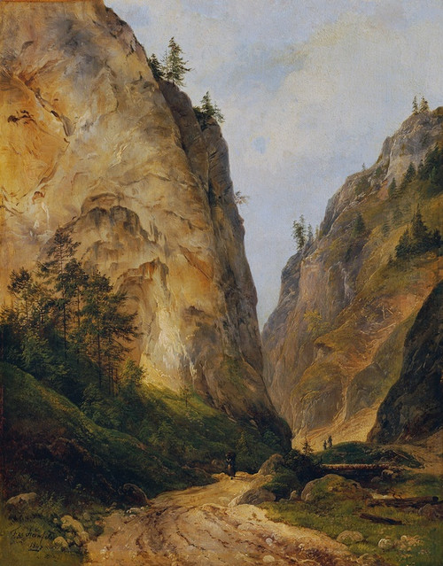 Digital Print - Felsental (Im Hllental) by Franz Steinfeld