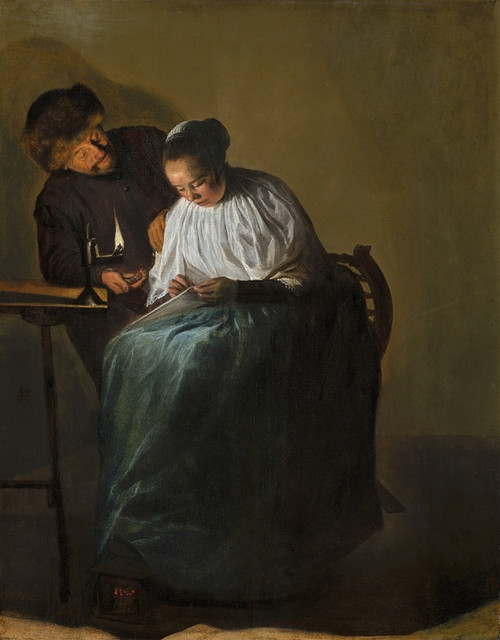 Digital Print - Man Offering Money to a Young Woman by Judith Leyster