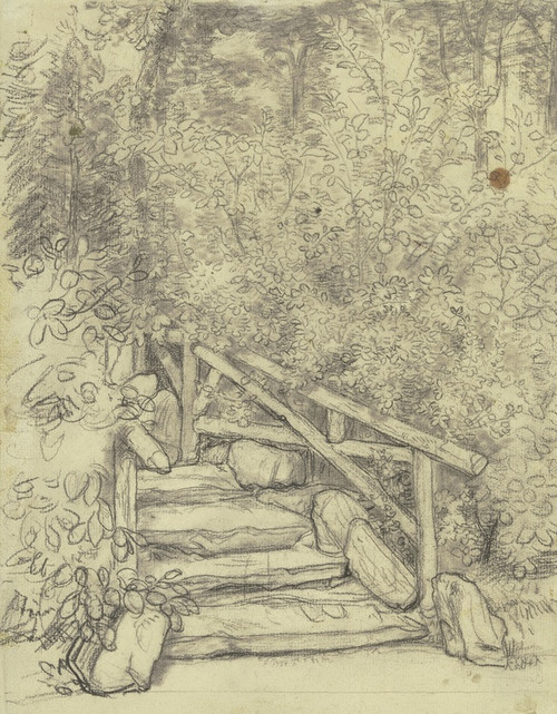 Digital Print - Gartenstudie (fr das Portrt der Frau Binding) by Julius Hamel