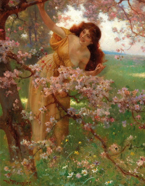 Digital Print - The Blossoming Tree in the Garden by Wilhelm Menzler