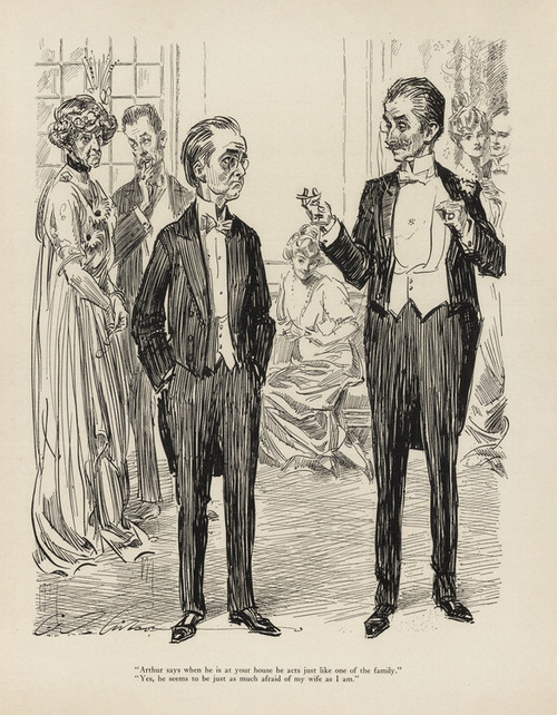 Digital Print - Arthur says when he is at your house he acts just like one of the family' by Charles Dana Gibson