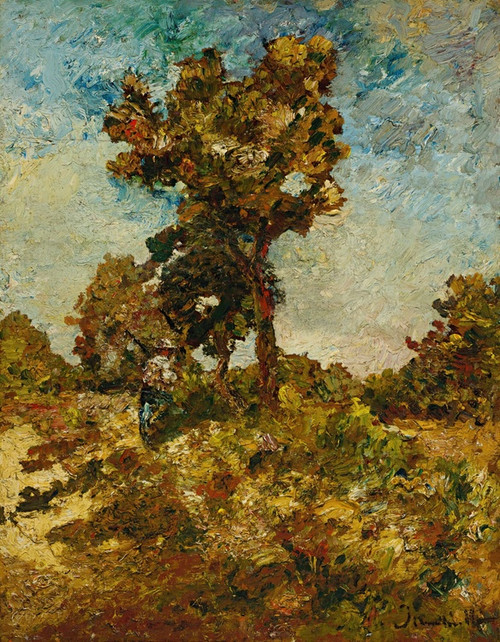 Digital Print - Les Arbres by Adolphe Monticelli